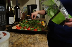 Delicious homemade pizza! I'm working on getting the recipe. It was seriously good pizza!